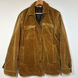 ASPESI Brown Men's Corduroy Button Up Jacket Wool Lined Coat XL